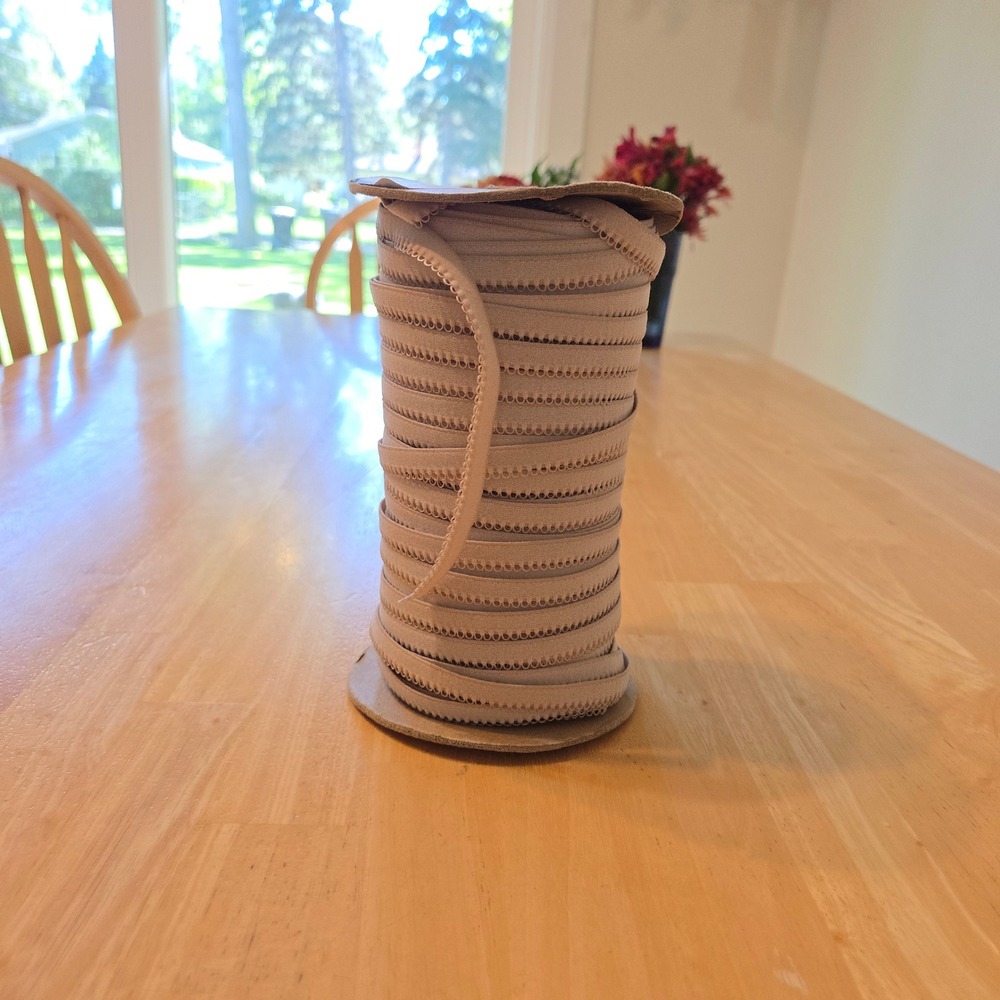 NarrowLites Taupe Frost Picot Edge Elastic Trim 5/16" 150 Yards Spool SD0641N